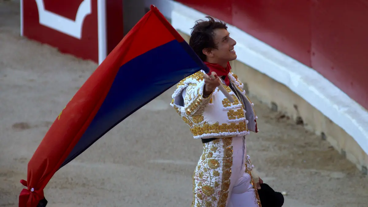 Primera corrida de la Feria del Toro de San Fermín 2022 con toros de Núñez del Cuvillo para Morante de la Puebla, El Juli y Roca Rey y un toro de El Capea para Hermoso de Mendoza en la celebración del centenario del coso pamplonés. IÑIGO ALZUGARAY